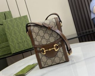 Replica Gucci Horsebit 1955 Canvas Phone Bag Messenger Shoulder Bag 625615