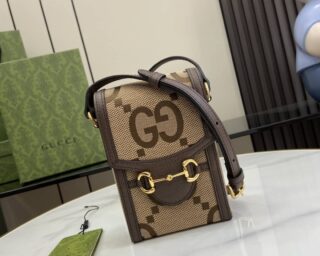 Replica Gucci Horsebit 1955 Canvas Phone Bag Messenger Shoulder Bag 625615