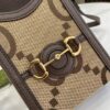 Replica Gucci Horsebit 1955 Canvas Phone Bag Messenger Shoulder Bag 625615