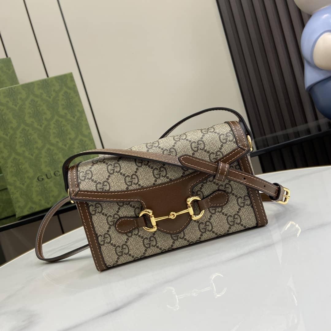 Replica Gucci Horsebit 1955 Mini Messenger Crossbody Bag 699296