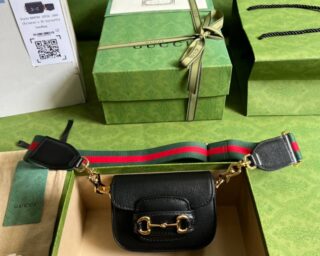 Replica Gucci Horsebit 1955 Strap Wallet 699760