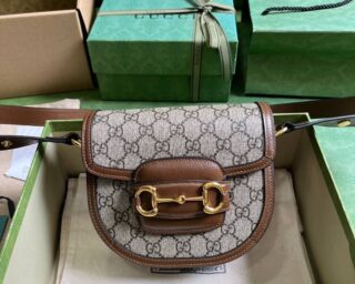 Replica Gucci Horsebit 1955 Mini Rounded Crossbody Bag 760191