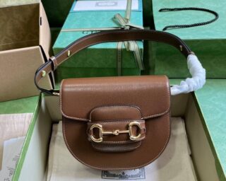 Replica Gucci Horsebit 1955 Mini Rounded Crossbody Bag 760191