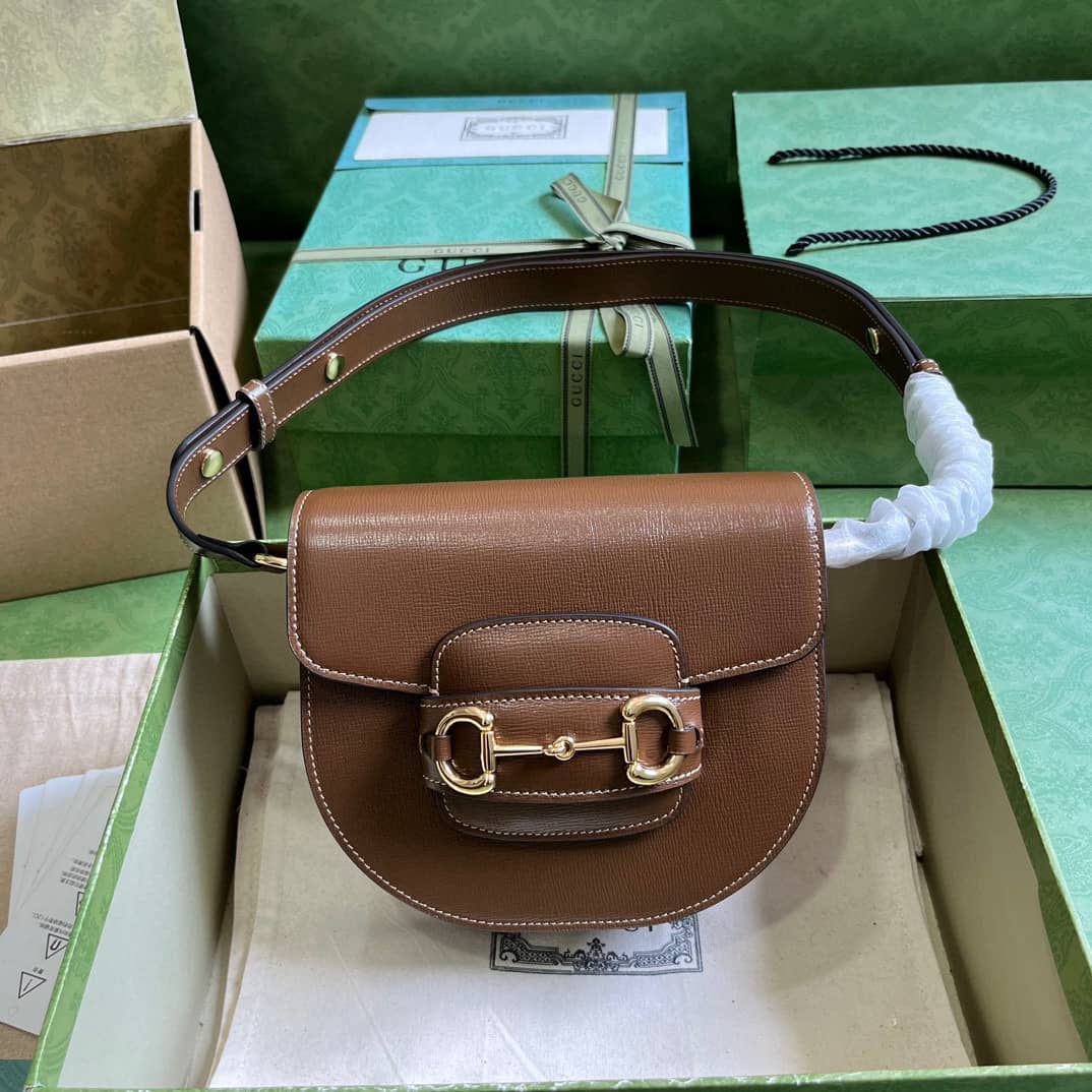 Replica Gucci Horsebit 1955 Mini Rounded Crossbody Bag 760191