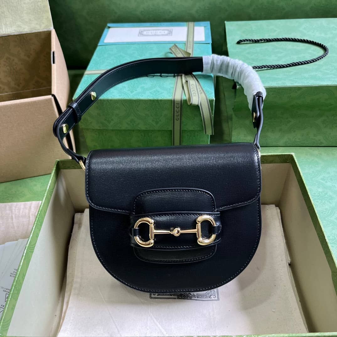 Replica Gucci Horsebit 1955 Mini Rounded Crossbody Bag 760191