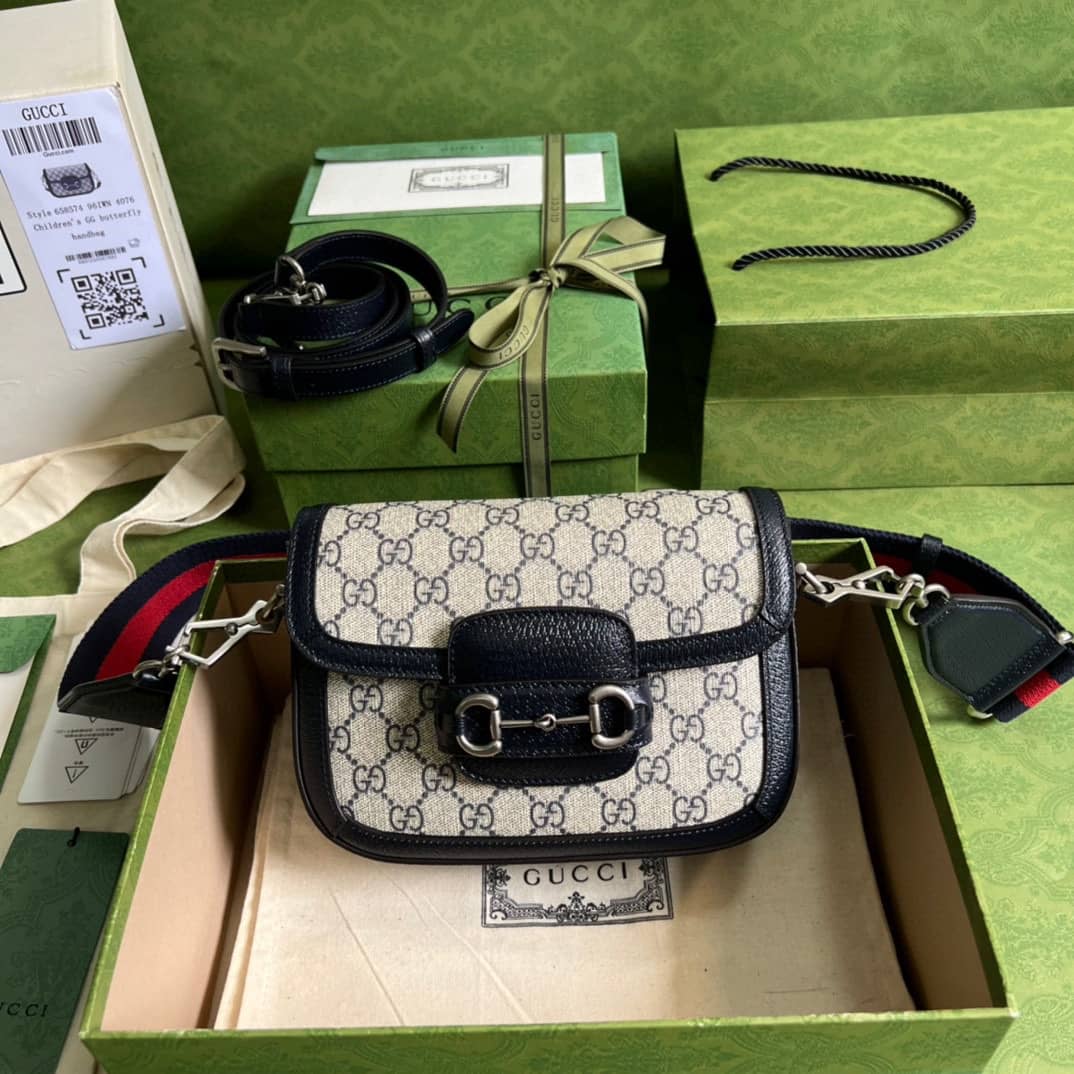 Replica Gucci Horsebit 1955 GG Mini Crossbody Bag 658574