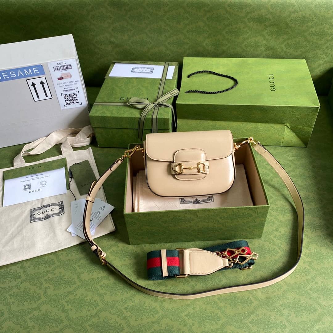 Replica Gucci Horsebit 1955 Leather Mini Crossbody Bag 658574