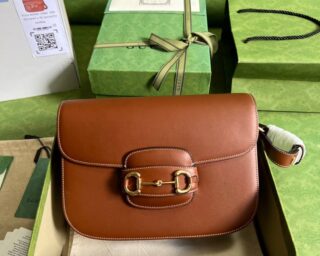 Replica Gucci Horsebit 1955 Leather Small Shoulder Bag 602204