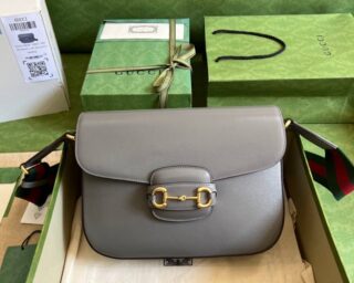 Replica Gucci Horsebit 1955 Large Leather Shoulder Bag 700457