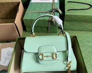 Replica Gucci Horsebit 1955 Top Handle Leather Mini Bag 703848