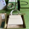 Replica Gucci Horsebit 1955 Top Handle Leather Mini Bag 703848