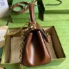 Replica Gucci Horsebit 1955 Top Handle Leather Mini Bag 703848