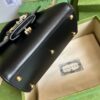 Replica Gucci Horsebit 1955 Top Handle Leather Mini Bag 703848