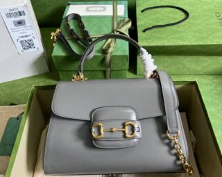 Replica Gucci Horsebit 1955 Top Handle Medium Chain Crossbody Bag 702049