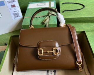 Replica Gucci Horsebit 1955 Top Handle Medium Chain Crossbody Bag 702049