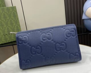 Replica Gucci Jumbo Gg Leather Pouch 739490