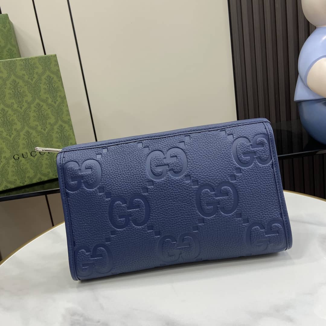 Replica Gucci Jumbo Gg Leather Pouch 739490