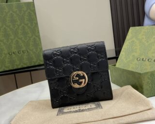 Replica Gucci Interlock Gg Bifold Leather Wallet 615525