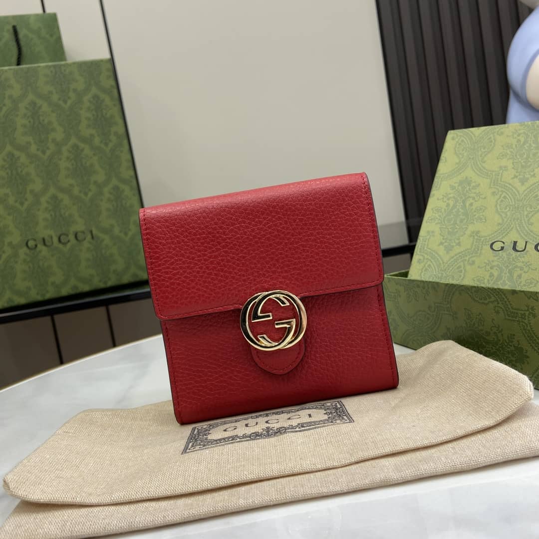 Replica Gucci Interlock Gg Bifold Leather Wallet 615525