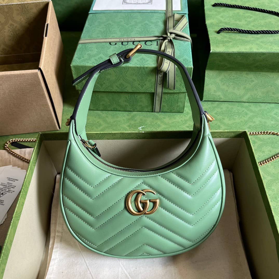 Replica Gucci GG Marmont Half-Moon-Shaped Mini Bag 699514