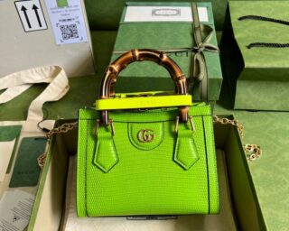 Replica Gucci GG Diana Lizard Mini Bag 675800