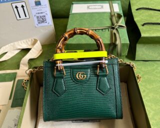 Replica Gucci GG Diana Lizard Mini Bag 675800