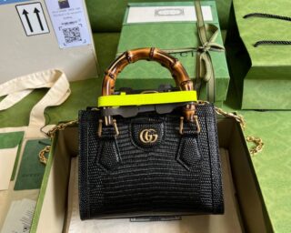 Replica Gucci GG Diana Lizard Mini Bag 675800