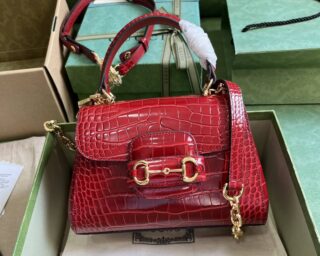 Replica Gucci Horsebit 1955 Top Handle Leather Mini Bag 703848