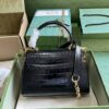 Replica Gucci Horsebit 1955 Top Handle Leather Mini Bag 703848