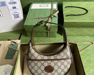 Replica Gucci Half Moon Shaped Hobo Bag With Interlocking G 726843