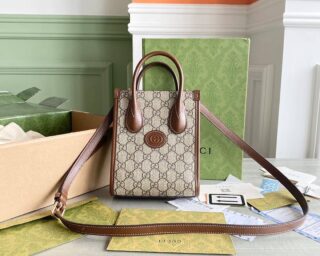 Replica Gucci Mini Tote Bag With Interlocking G 671623