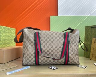 Replica Gucci Medium Duffle Bag With Web 758664