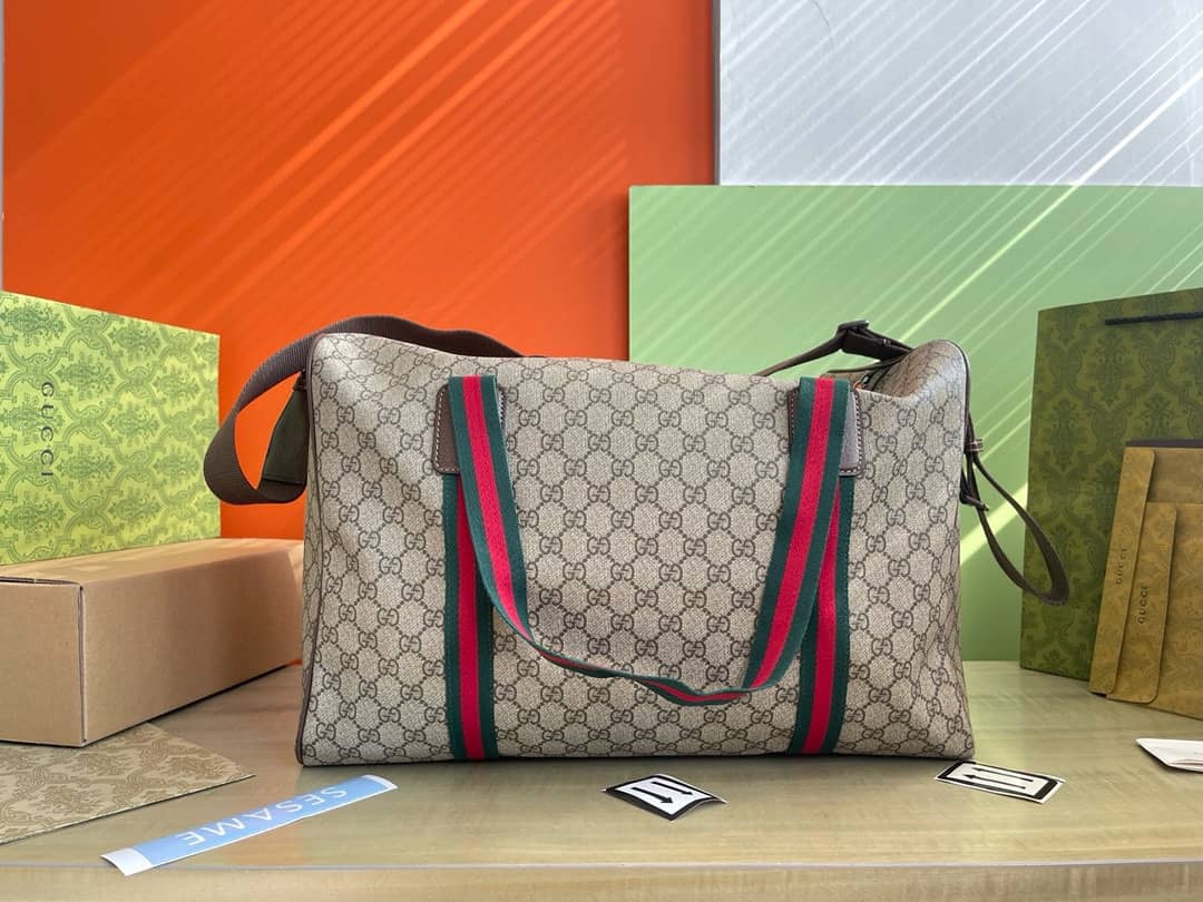 Replica Gucci Medium Duffle Bag With Web 758664