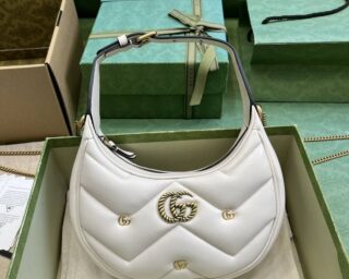 Replica Gucci GG Marmont Half-Moon-Shaped Mini Bag 770983