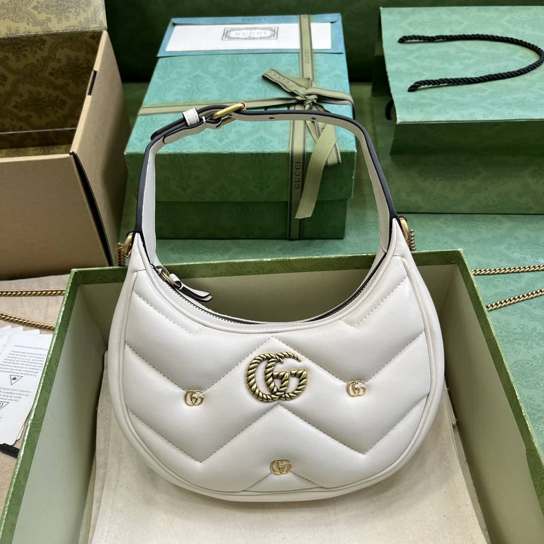 Replica Gucci GG Marmont Half-Moon-Shaped Mini Bag 770983