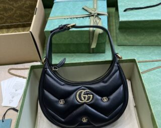 Replica Gucci GG Marmont Half-Moon-Shaped Mini Bag 770983