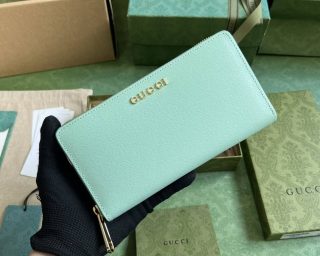 Replica Gucci Zip Around Wallet With Gucci Script 772642