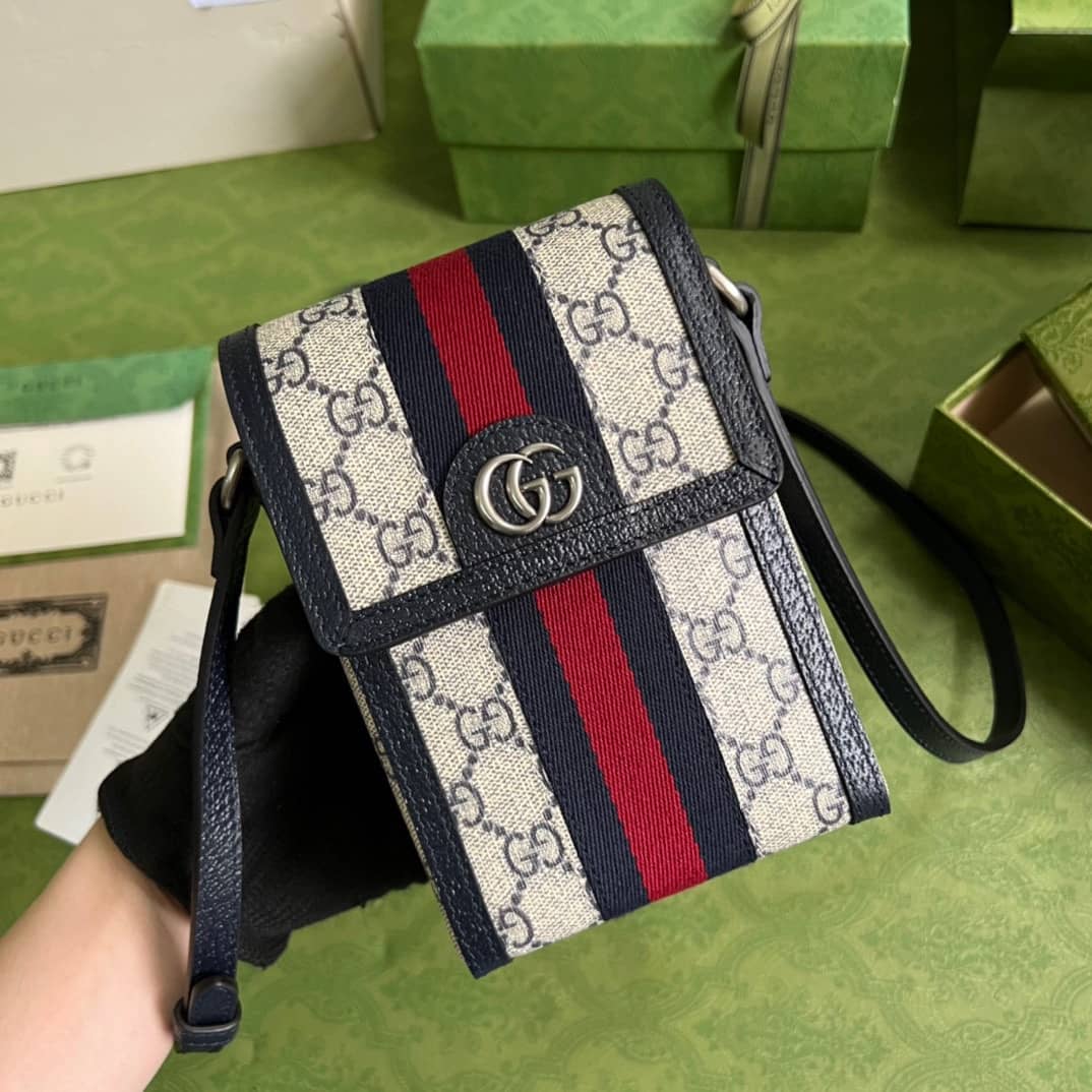 Replica Gucci Ophidia Top Handle Mini Phone Bag 696056