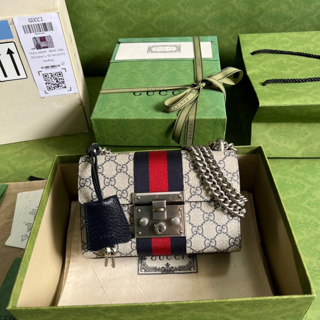 Replica Gucci Gg Supreme Padlock Small Shoulder Bag 409487