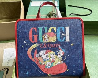 Replica Gucci Children Canvas Print Tote Bag 605614