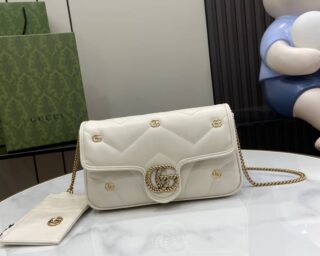 Replica Gucci GG Marmont Leather Mini Chain Shoulder Bag 768293