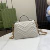 Replica Gucci Chevron Leather GG Marmont Mini Top Handle Bag 547260