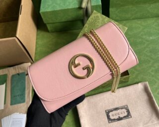 Replica Gucci Blondie Continental Leather Chain Wallet 725215