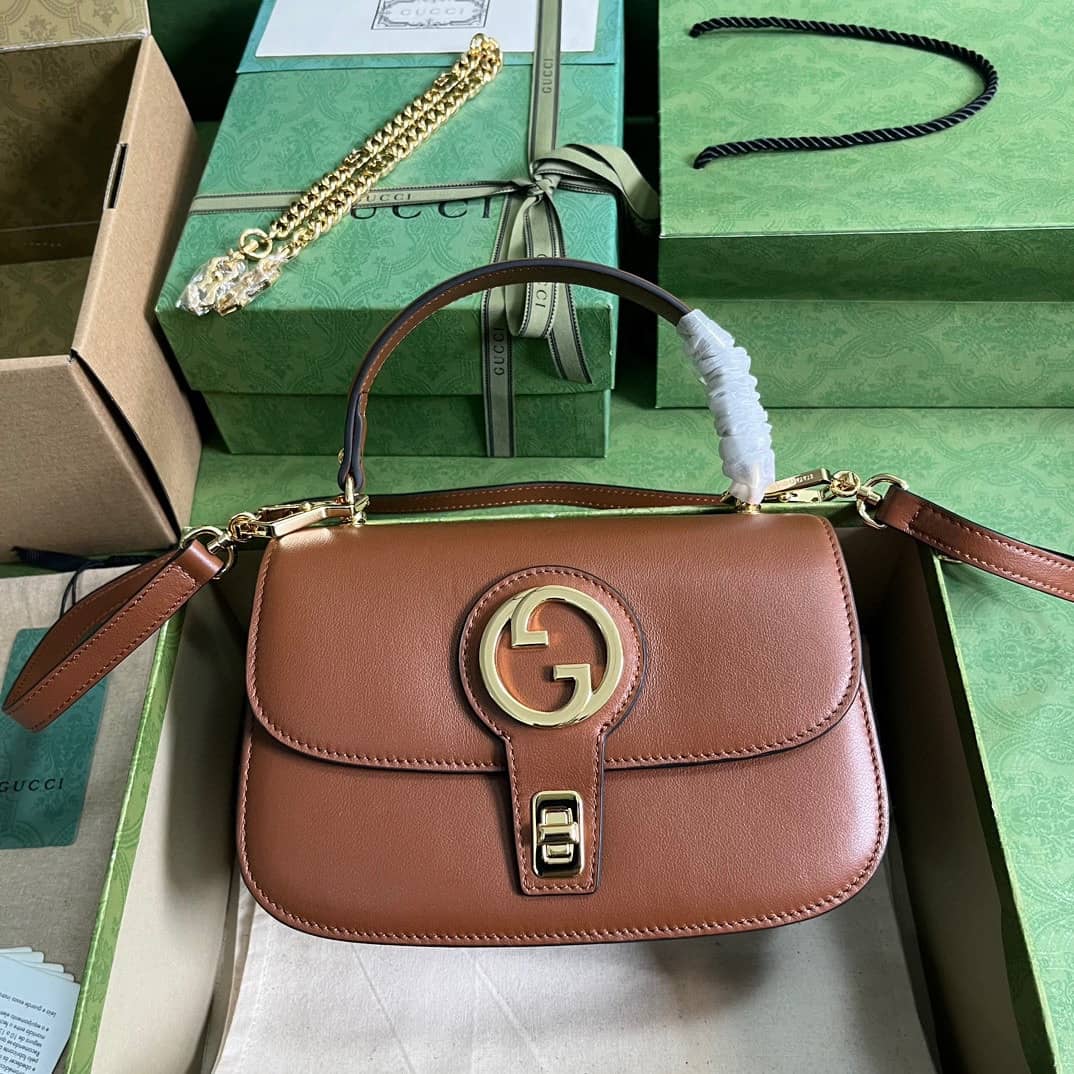 Replica Gucci Blondie Small Top Handle Leather Bag 735101