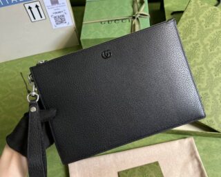 Replica Gucci Calfskin Leather Gg Marmont Pouch 475317