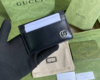 Replica Gucci GG Marmont Leather Card Case 657588