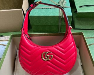 Replica Gucci GG Marmont Half-Moon-Shaped Mini Bag 699514