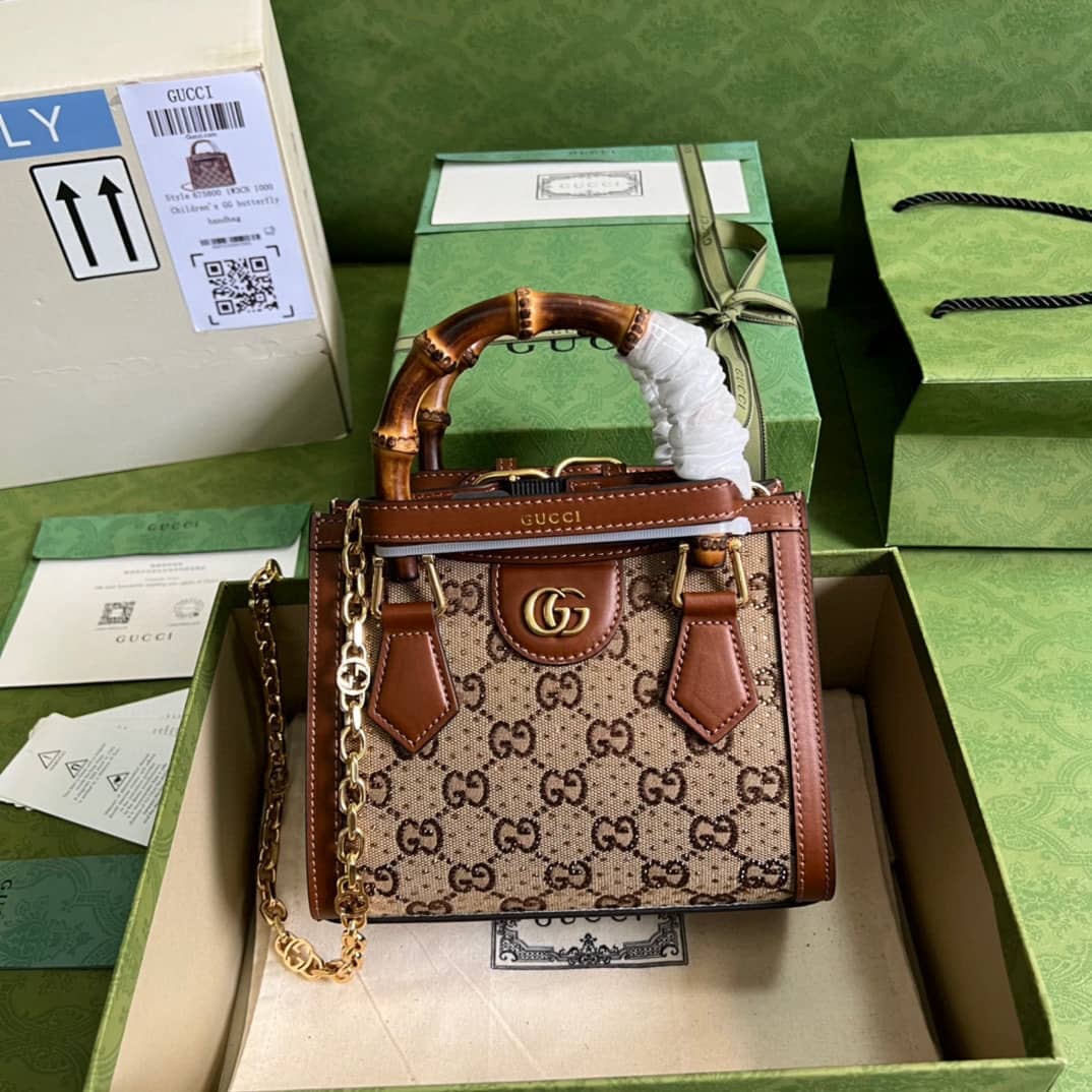 Replica Gucci GG Diana Lizard Mini Bag 675800