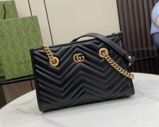 Replica Gucci GG Marmont Leather Small Tote Bag 779727