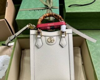 Replica Gucci Bamboo Handle Double G Diana Mini Tote Bag 739079